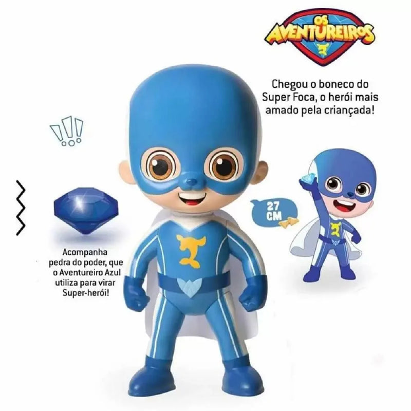 Boneco Luccas Neto Aventureiros Super Foca Novabrink Bbra